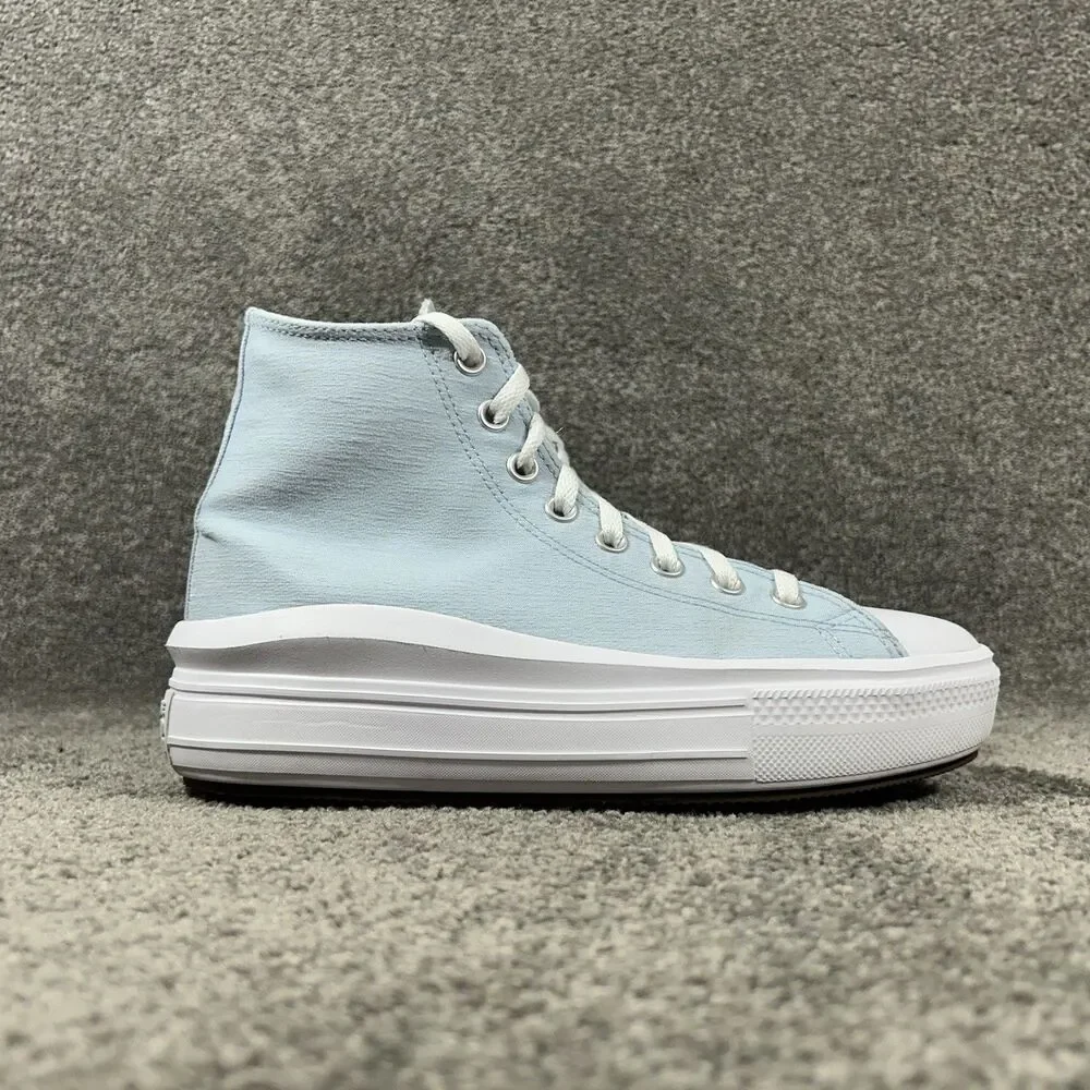 Converse Chuck Taylor All Star Move Hi A03015C Kid's Size 7 Blue Platform Shoes
